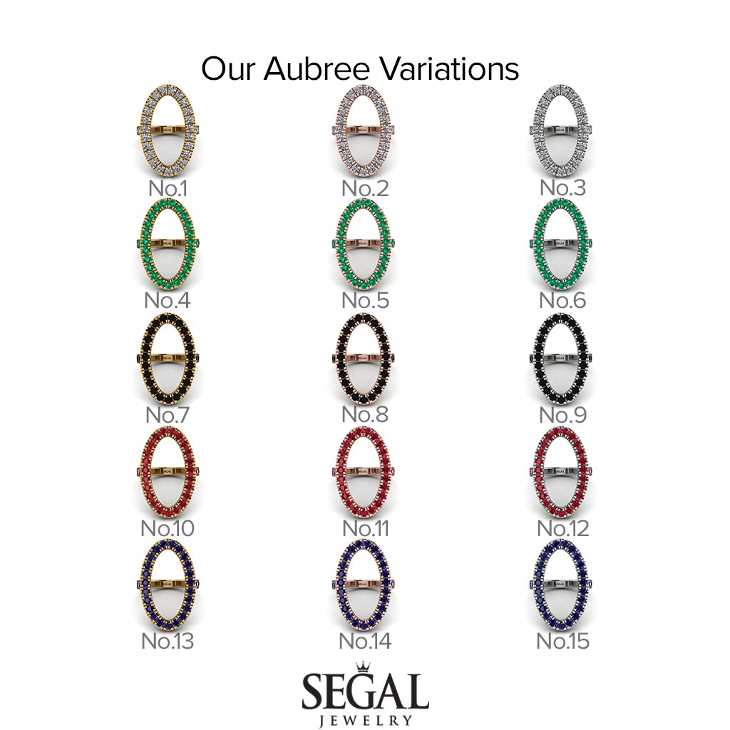 Oval Black Diamond Ring - Aubree No. 9